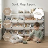 image:imageHumble Crew Toy Storage Organizer with 20 Removable Storage Bins for Kids Playroom 4Tier Toddler Toy Organization WhiteWhiteGreyWhite