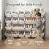 image:imageHumble Crew Toy Storage Organizer with 20 Removable Storage Bins for Kids Playroom 4Tier Toddler Toy Organization WhiteWhiteGreyWhite