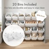 image:imageHumble Crew Toy Storage Organizer with 20 Removable Storage Bins for Kids Playroom 4Tier Toddler Toy Organization WhiteWhiteGreyWhite