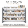 image:imageHumble Crew Toy Storage Organizer with 20 Removable Storage Bins for Kids Playroom 4Tier Toddler Toy Organization WhiteWhiteGreyWhite