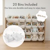 image:imageHumble Crew Toy Storage Organizer with 20 Removable Storage Bins for Kids Playroom 4Tier Toddler Toy Organization WhiteWhiteNaturalWhite
