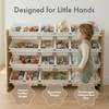 image:imageHumble Crew Toy Storage Organizer with 20 Removable Storage Bins for Kids Playroom 4Tier Toddler Toy Organization WhiteWhiteNaturalWhite