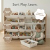 image:imageHumble Crew Toy Storage Organizer with 20 Removable Storage Bins for Kids Playroom 4Tier Toddler Toy Organization WhiteWhiteNaturalWhite