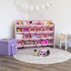 image:imageHumble Crew Toy Storage Organizer with 20 Removable Storage Bins for Kids Playroom 4Tier Toddler Toy Organization WhiteWhitePinkWhite