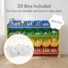 image:imageHumble Crew Toy Storage Organizer with 20 Removable Storage Bins for Kids Playroom 4Tier Toddler Toy Organization WhiteWhitePrimaryNatural