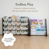 image:imageHumble Crew Toy Storage Organizer with 20 Removable Storage Bins for Kids Playroom 4Tier Toddler Toy Organization WhiteWhiteWhiteEspresso