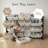 image:imageHumble Crew Toy Storage Organizer with 20 Removable Storage Bins for Kids Playroom 4Tier Toddler Toy Organization WhiteWhiteWhiteEspresso