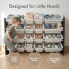 image:imageHumble Crew Toy Storage Organizer with 20 Removable Storage Bins for Kids Playroom 4Tier Toddler Toy Organization WhiteWhiteWhiteEspresso