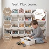 image:imageHumble Crew Toy Storage Organizer with 20 Removable Storage Bins for Kids Playroom 4Tier Toddler Toy Organization WhiteWhiteWhiteWhite