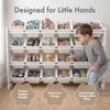 image:imageHumble Crew Toy Storage Organizer with 20 Removable Storage Bins for Kids Playroom 4Tier Toddler Toy Organization WhiteWhiteWhiteWhite