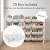 image:imageHumble Crew Toy Storage Organizer with 20 Removable Storage Bins for Kids Playroom 4Tier Toddler Toy Organization WhiteWhiteWhiteWhite
