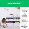 image:imageHumble Crew Toy Storage Organizer with 9 Removable Fabric Storage Bins for Kids Playroom 3Tier Toddler Toy Organization GreyWhiteGreyMulti Grey