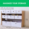 image:imageHumble Crew Toy Storage Organizer with 9 Removable Fabric Storage Bins for Kids Playroom 3Tier Toddler Toy Organization GreyWhiteGreyMulti Grey