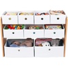 image:imageHumble Crew Toy Storage Organizer with 9 Removable Fabric Storage Bins for Kids Playroom 3Tier Toddler Toy Organization GreyWhiteNaturalWhite