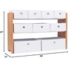 image:imageHumble Crew Toy Storage Organizer with 9 Removable Fabric Storage Bins for Kids Playroom 3Tier Toddler Toy Organization GreyWhiteNaturalWhite
