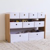 image:imageHumble Crew Toy Storage Organizer with 9 Removable Fabric Storage Bins for Kids Playroom 3Tier Toddler Toy Organization GreyWhiteNaturalWhite