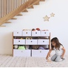 image:imageHumble Crew Toy Storage Organizer with 9 Removable Fabric Storage Bins for Kids Playroom 3Tier Toddler Toy Organization GreyWhiteNaturalWhite