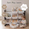 image:imageHumble Crew Toy Storage Organizer with 9 Removable Storage Bins for Kids Playroom 3Tier Toddler Toy Organization and Storage WhiteWhiteEspressoWhite