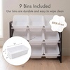 image:imageHumble Crew Toy Storage Organizer with 9 Removable Storage Bins for Kids Playroom 3Tier Toddler Toy Organization and Storage WhiteWhiteEspressoWhite
