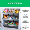 image:imageHumble Crew Toy Storage Organizer with 9 Removable Storage Bins for Kids Playroom 3Tier Toddler Toy Organization and Storage WhiteWhiteGrey BinsWhite Panel