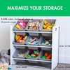 image:imageHumble Crew Toy Storage Organizer with 9 Removable Storage Bins for Kids Playroom 3Tier Toddler Toy Organization and Storage WhiteWhiteGrey BinsWhite Panel