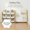 image:imageHumble Crew Toy Storage Organizer with 9 Removable Storage Bins for Kids Playroom 3Tier Toddler Toy Organization and Storage WhiteWhiteNatural WoodWhite