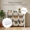 image:imageHumble Crew Toy Storage Organizer with 9 Removable Storage Bins for Kids Playroom 3Tier Toddler Toy Organization and Storage WhiteWhiteWhite