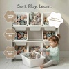 image:imageHumble Crew Toy Storage Organizer with 9 Removable Storage Bins for Kids Playroom 3Tier Toddler Toy Organization and Storage WhiteWhiteWhite BinsGrey Panel