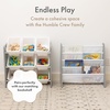 image:imageHumble Crew Toy Storage Organizer with 9 Removable Storage Bins for Kids Playroom 3Tier Toddler Toy Organization and Storage WhiteWhiteWhite BinsGrey Panel