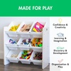 image:imageHumble Crew Toy Storage Organizer with 9 Removable Storage Bins for Kids Playroom 3Tier Toddler Toy Organization and Storage WhiteWhiteWhiteWhite