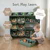 image:imageHumble Crew Toy Storage Organizer with 9 Removable Storage Bins for Kids Playroom 3Tier with Top Shelf Toddler Toy Organization WhiteWhiteArmy Green Camo