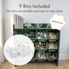 image:imageHumble Crew Toy Storage Organizer with 9 Removable Storage Bins for Kids Playroom 3Tier with Top Shelf Toddler Toy Organization WhiteWhiteArmy Green Camo