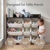 image:imageHumble Crew Toy Storage Organizer with 9 Removable Storage Bins for Kids Playroom 3Tier with Top Shelf Toddler Toy Organization WhiteWhiteEspressoWhite