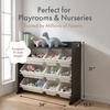 image:imageHumble Crew Toy Storage Organizer with 9 Removable Storage Bins for Kids Playroom 3Tier with Top Shelf Toddler Toy Organization WhiteWhiteEspressoWhite