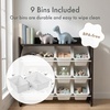 image:imageHumble Crew Toy Storage Organizer with 9 Removable Storage Bins for Kids Playroom 3Tier with Top Shelf Toddler Toy Organization WhiteWhiteEspressoWhite