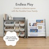 image:imageHumble Crew Toy Storage Organizer with 9 Removable Storage Bins for Kids Playroom 3Tier with Top Shelf Toddler Toy Organization WhiteWhiteGreyWhite