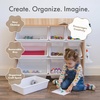 image:imageHumble Crew Toy Storage Organizer with 9 Removable Storage Bins for Kids Playroom 3Tier with Top Shelf Toddler Toy Organization WhiteWhiteNaturalWhite