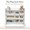 image:imageHumble Crew Toy Storage Organizer with 9 Removable Storage Bins for Kids Playroom 3Tier with Top Shelf Toddler Toy Organization WhiteWhiteWhite