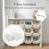 image:imageHumble Crew Toy Storage Organizer with 9 Removable Storage Bins for Kids Playroom 3Tier with Top Shelf Toddler Toy Organization WhiteWhiteWhite