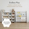 image:imageHumble Crew Toy Storage Organizer with 9 Removable Storage Bins for Kids Playroom 3Tier with Top Shelf Toddler Toy Organization WhiteWhiteWhite