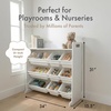 image:imageHumble Crew Toy Storage Organizer with 9 Removable Storage Bins for Kids Playroom 3Tier with Top Shelf Toddler Toy Organization WhiteWhiteWhite