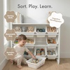 image:imageHumble Crew Toy Storage Organizer with 9 Removable Storage Bins for Kids Playroom 3Tier with Top Shelf Toddler Toy Organization WhiteWhiteWhite