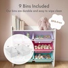 image:imageHumble Crew Toy Storage Organizer with 9 Removable Storage Bins for Kids Playroom 3Tier with Top Shelf Toddler Toy Organization WhiteWhiteWhitePinkPurpleAqua