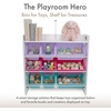 image:imageHumble Crew Toy Storage Organizer with 9 Removable Storage Bins for Kids Playroom 3Tier with Top Shelf Toddler Toy Organization WhiteWhiteWhitePinkPurpleAqua