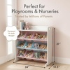 image:imageHumble Crew Toy Storage Organizer with 9 Removable Storage Bins for Kids Playroom 3Tier with Top Shelf Toddler Toy Organization WhiteWhiteWhitePurplePinkBlue
