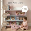 image:imageHumble Crew Toy Storage Organizer with 9 Removable Storage Bins for Kids Playroom 3Tier with Top Shelf Toddler Toy Organization WhiteWhiteWhitePurplePinkBlue