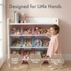 image:imageHumble Crew Toy Storage Organizer with 9 Removable Storage Bins for Kids Playroom 3Tier with Top Shelf Toddler Toy Organization WhiteWhiteWhitePurplePinkBlue