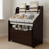 image:imageHumble Crew 3in1 Kids Bookshelf and Toy Storage Organizer Bookcase with Rolling Toy Box and 3 Fabric Storage Bins Wooden Nursery amp Playroom Organizer GreyGreyEspressoWhite