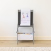 image:imageHumble Crew Inspire Kids Art Easel with Chalkboard Dry Erase Board Paper Roll Storage Bins Chalk amp Eraser 3in1 Wooden Art Station for Toddlers Grey