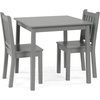 image:imageHumble Crew Kids Table and Chair Set Toddler Activity Table with 2 Chairs for Play Crafts Snacks amp Learning Wooden Kids Furniture for Playroom amp Bedroom WhiteGrey
